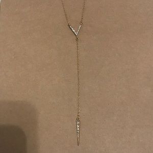 Chloe and Isabel Pavé Chevron + Spike Y-Necklace